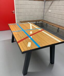 sportvloertafel met originele belijning