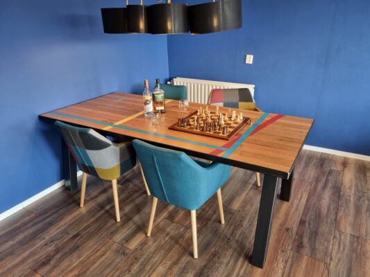 gymvloertafel met originele lijnen
