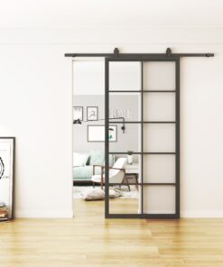 zwart stalen loftdeur 10 vlaks