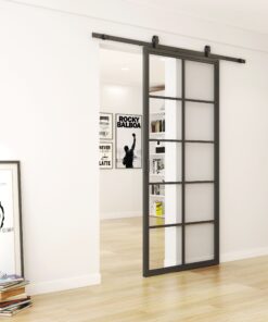 zwart stalen loftdeur 10 vlaks