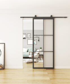 zwart stalen loftdeur 6 vlaks