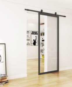 zwart stalen loftdeur 1 vlaks